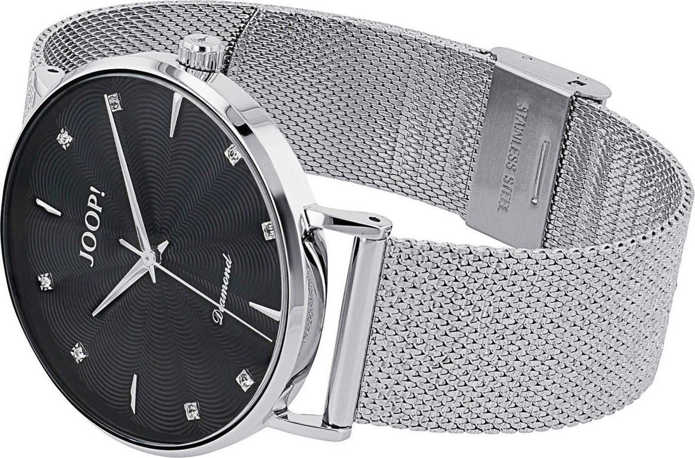 JOOP! Quarzuhr 2039535, Armbanduhr, Damenuhr, Edelstahlarmband, analog, Diamant – Bild 4 von 5