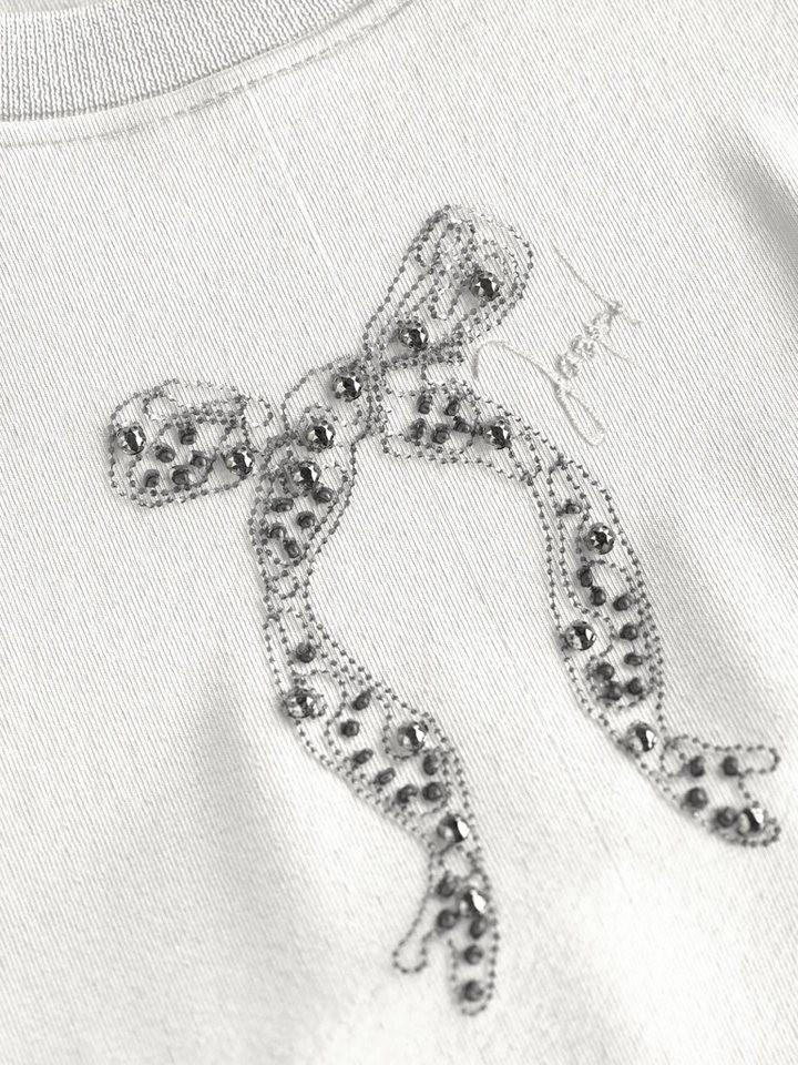 JOOP! Rundhalsshirt Tamme mit Glitzerschleife – Bild 4 von 5