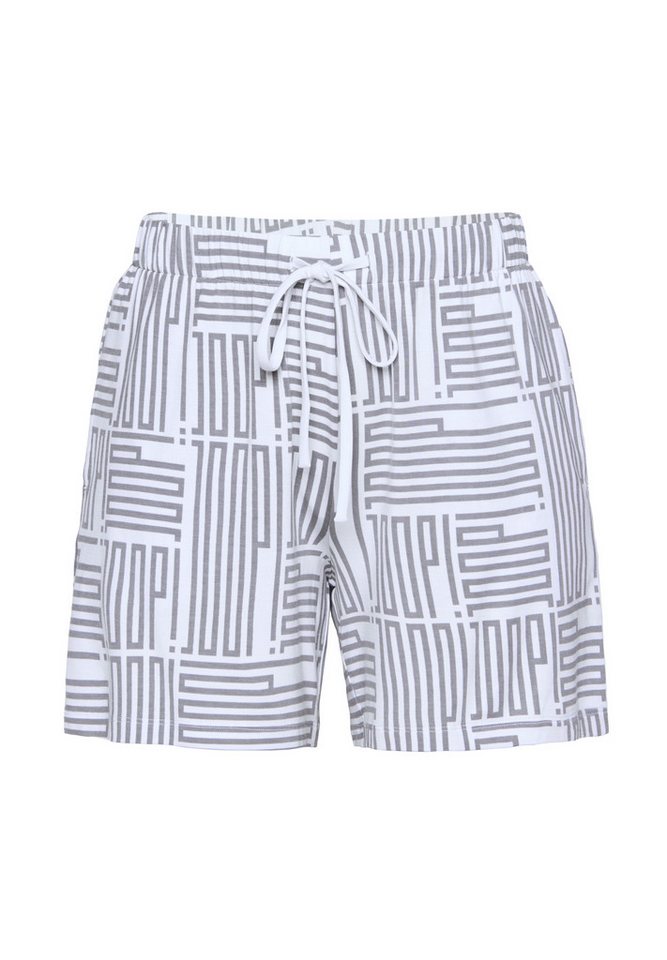 JOOP! Shorts Modern Deco mit allover Wording, Gummizug und Bindeband, seitliche Taschen – Bild 2 von 5