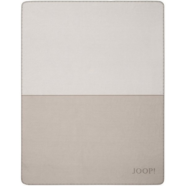 Wohndecke Limit, 150 x 200 cm, Beige, Rauchfarben, JOOP!, mit Zierstich, Made in Germany