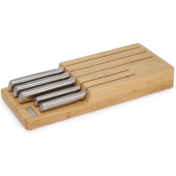 Joseph Joseph Messer-Set Elevate Steel Knives Bamboo Store (6-tlg), rutschfest, Bambus, Klingen aus japanischem Edelstahl
