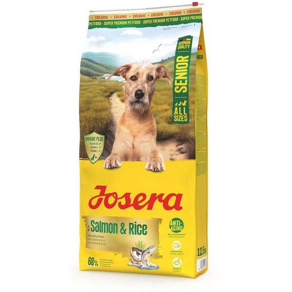 Josera Senior Lachs & Reis 12,5kg, Trockenfutter für: Hunde, Senior All Size, für ältere Hunde aller Rassen