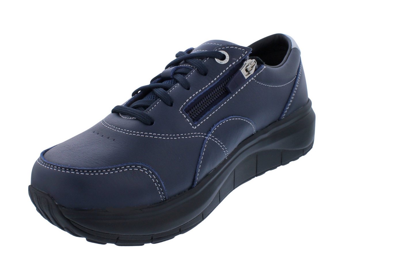Joya Joya Venice Zip Dark Blue, Glattleder, Reißverschluss, Wave-Sohle, Kat Schnürschuh – Bild 4 von 5