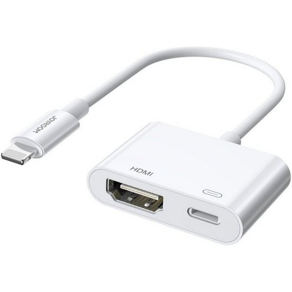 JOYROOM Adapter iPhone auf digitales HDMI + iPhone FullHD 1080p 60Hz weiß HDMI-Adapter