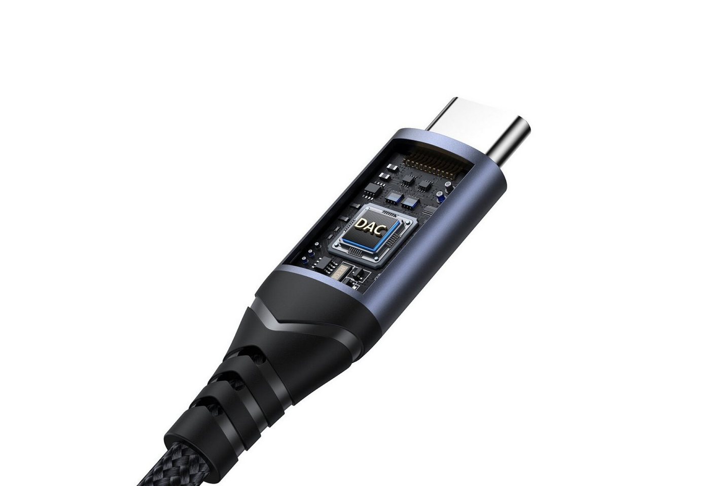 JOYROOM Audio Adapter USB-C DAC-Adapter auf 3,5-mm-Miniklinke – Schwarz Audio-Adapter – Bild 3 von 5