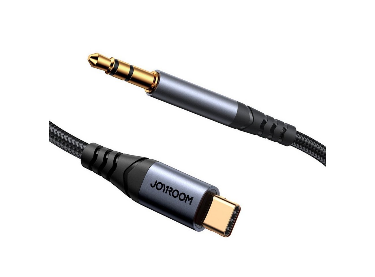 JOYROOM Audiokabel AUX 3,5 mm Miniklinke – USB-C für Telefon 1,2 m schwarz Audio- & Video-Kabel – Bild 5 von 5