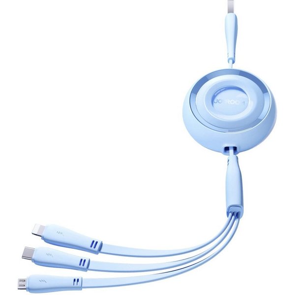 JOYROOM S-A40 einziehbares Kabel USB-A auf USB-C / Apple geeignet / microUSB Smartphone-Kabel