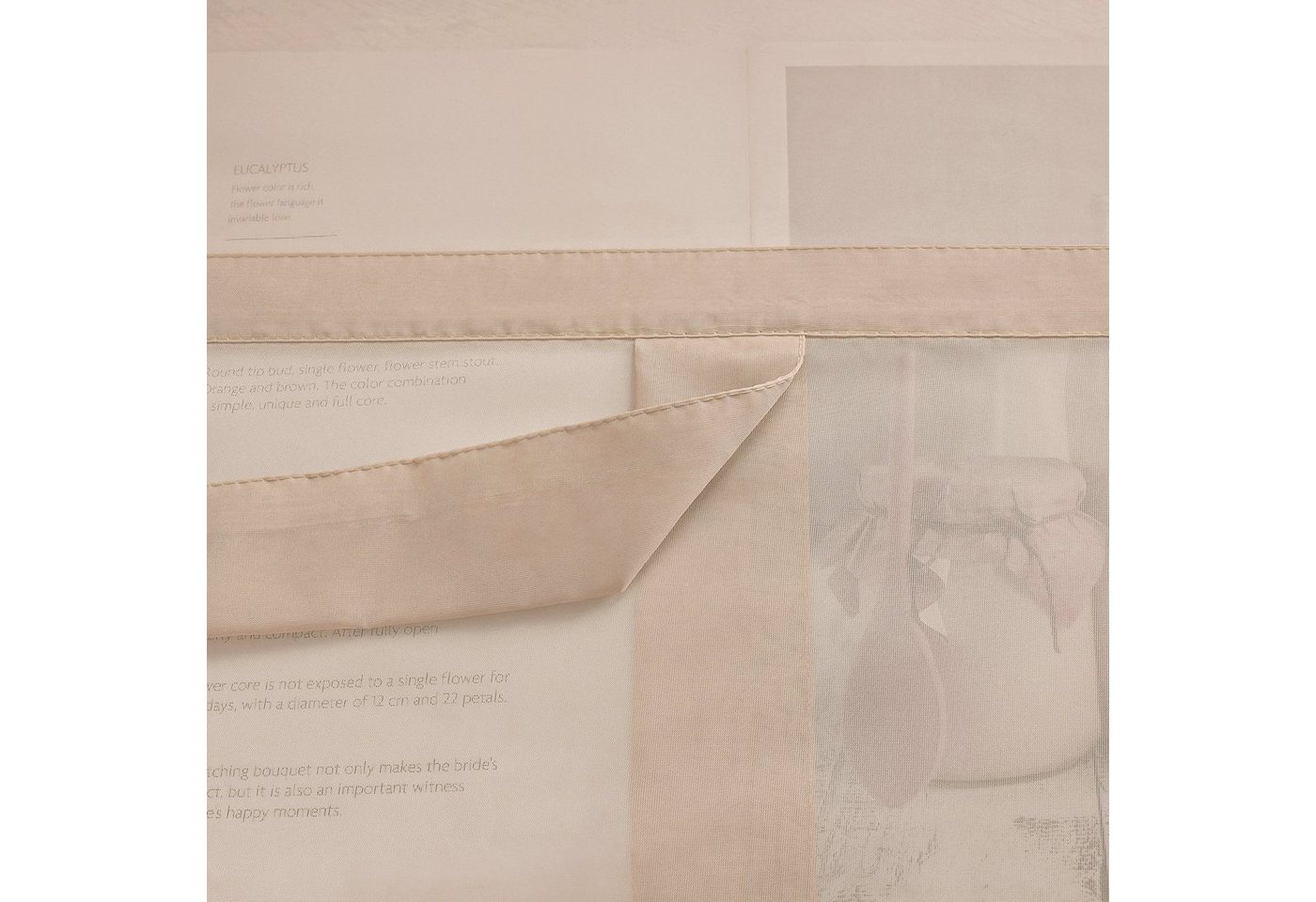 Joyswahl Raffrollo mit Bändern, luftiges Fensterrollo, in vielen Farben zur Auswahl, mit Schlaufen, Bändchen am Saum, Uni Vorhänge Modern Voile, Küche – Bild 2 von 5