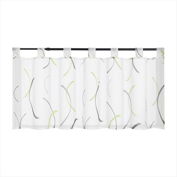 Joyswahl Scheibengardine, Schlaufen, transparent, Voile Bistrogardine mit Wellen Modern Kurzstores Scheibenvorhang