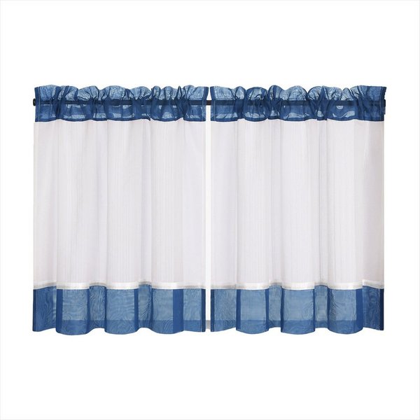 Joyswahl Scheibengardine Kurzgardinen mit Stangendurchzug, Transparente Voile,zur Dekoration (1 St), Stangendurchzug, transparent, Leinenoptik Landhausstil Cáfe