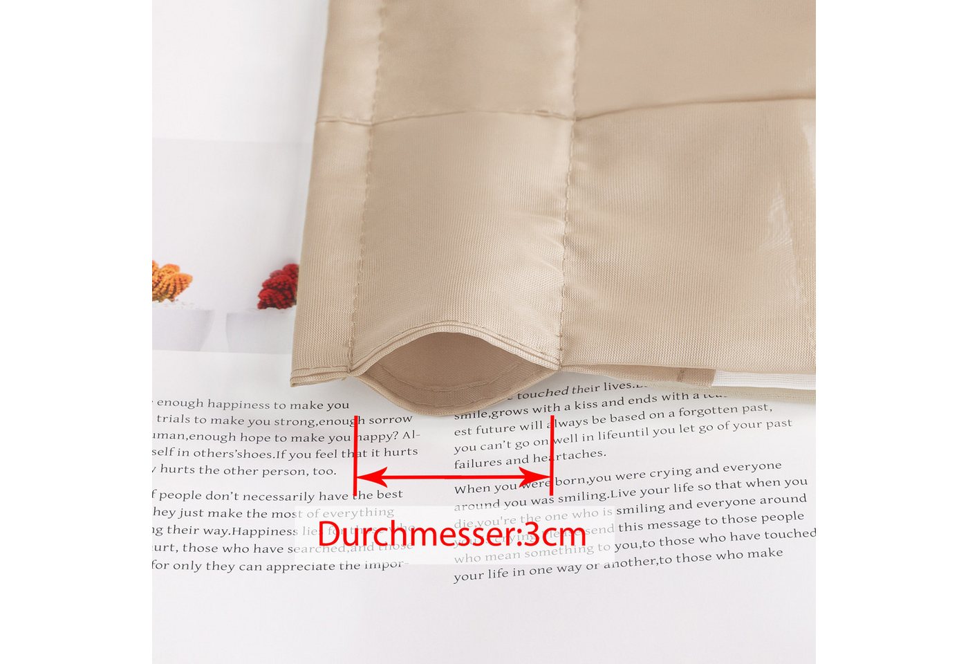 Joyswahl Scheibengardine M‑Bogen‑Band, Wellenmuster, Kurzgardine (1 St), Stangendurchzug, transparent, Volie, Tunnelzug Voile Kurzstore,für Kleinfenster, Wellen – Bild 3 von 5