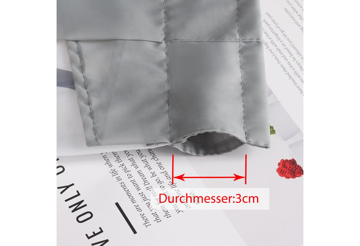 Joyswahl Scheibengardine M‑Bogen‑Band, Wellenmuster, Kurzgardine (1 St), Stangendurchzug, transparent, Volie, Tunnelzug Voile Kurzstore,für Kleinfenster, Wellen – Bild 3 von 5