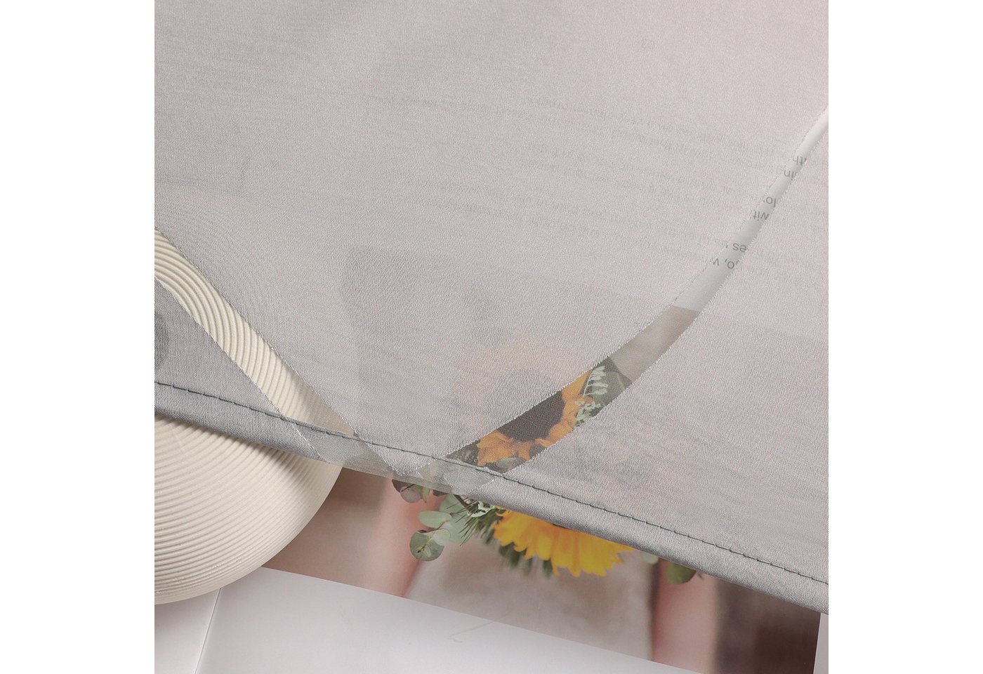 Joyswahl Schiebegardine (2 St), Schlaufen, transparent, Voile Flächenvorhänge Schiebevorhang Schlaufenschals, Ausbrenner – Bild 5 von 5