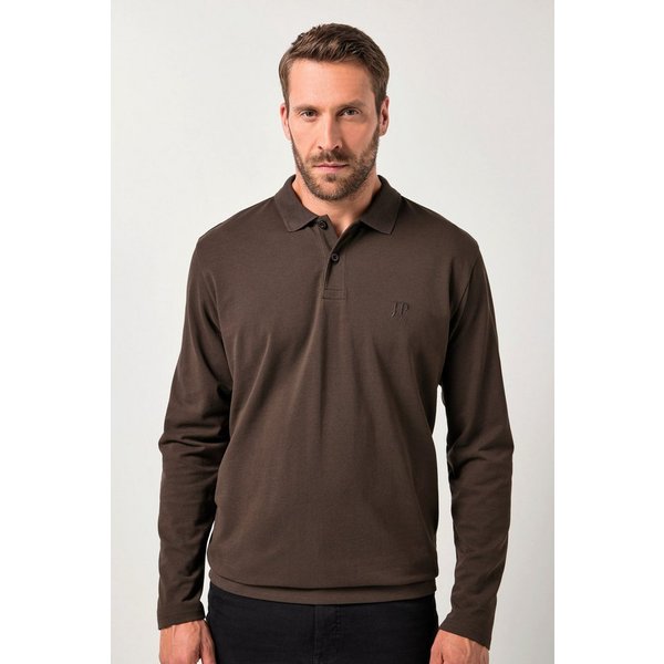 JP1880 Poloshirt Poloshirt Bauchfit Basic Langarm Piqué