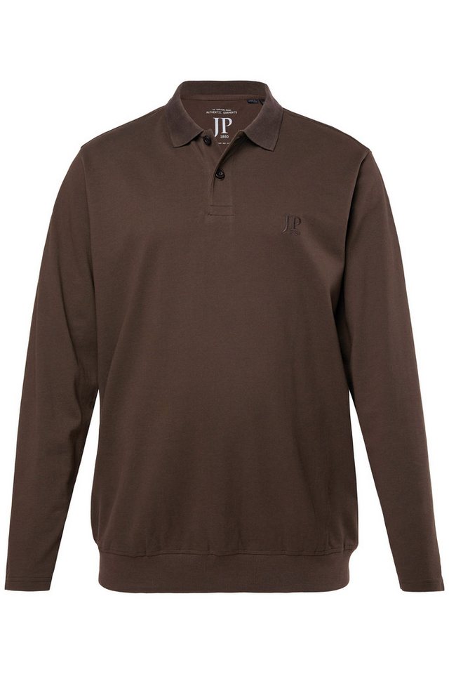 JP1880 Poloshirt Poloshirt Bauchfit Basic Langarm Piqué – Bild 2 von 3