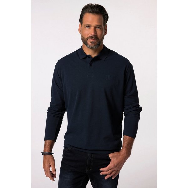 JP1880 Poloshirt Poloshirt Bauchfit Basic Langarm Piqué