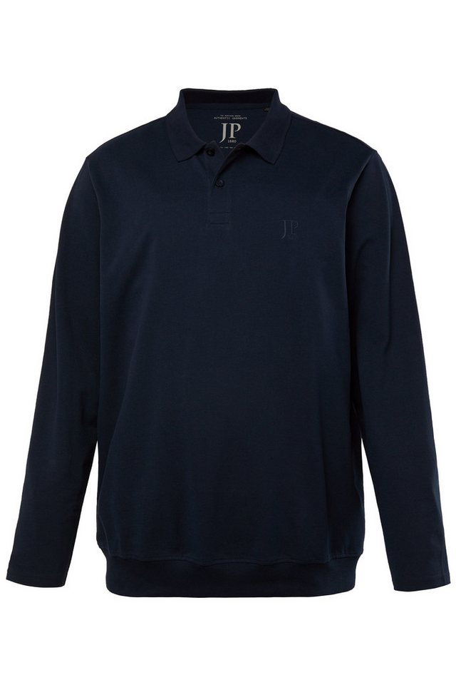 JP1880 Poloshirt Poloshirt Bauchfit Basic Langarm Piqué – Bild 2 von 3