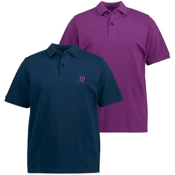 JP1880 Poloshirt Poloshirts Basic 2er-Pack Piqué gekämmte Baumwolle (2-tlg) Bestseller