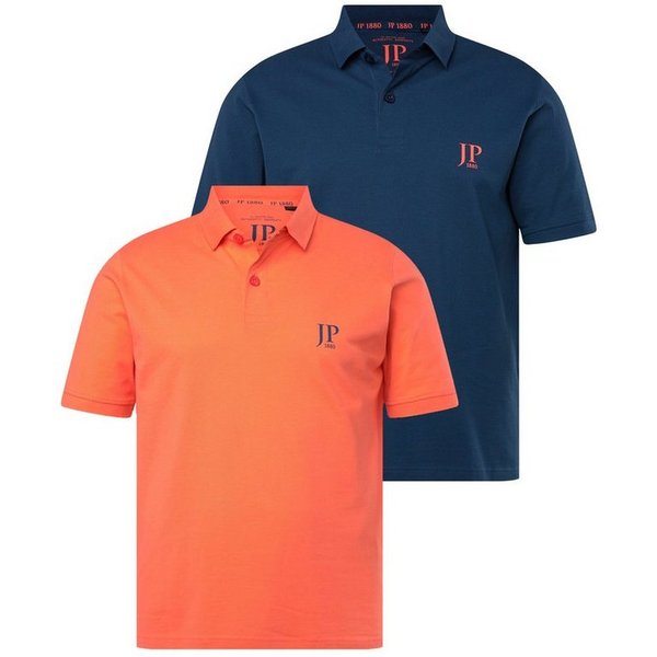 JP1880 Poloshirt Poloshirts Basic 2er-Pack Piqué gekämmte Baumwolle (2-tlg) Bestseller