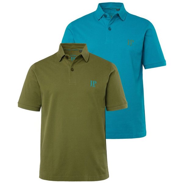 JP1880 Poloshirt Poloshirts Basic 2er-Pack Piqué gekämmte Baumwolle (2-tlg) Bestseller