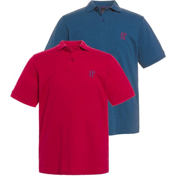 JP1880 Poloshirt Poloshirts Basic 2er-Pack Piqué gekämmte Baumwolle (2-tlg) Bestseller