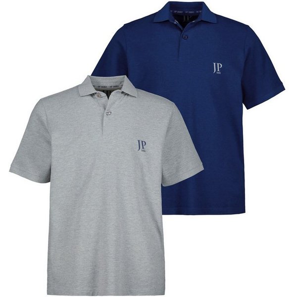 JP1880 Poloshirt Poloshirts Basic 2er-Pack Piqué gekämmte Baumwolle (2-tlg) Bestseller