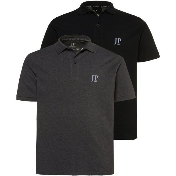 JP1880 Poloshirt Poloshirts Basic 2er-Pack Piqué gekämmte Baumwolle (2-tlg) Bestseller