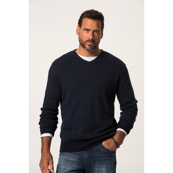 JP1880 Rundhalspullover Pullover CashmereTouch-Feinstrick V-Ausschnitt