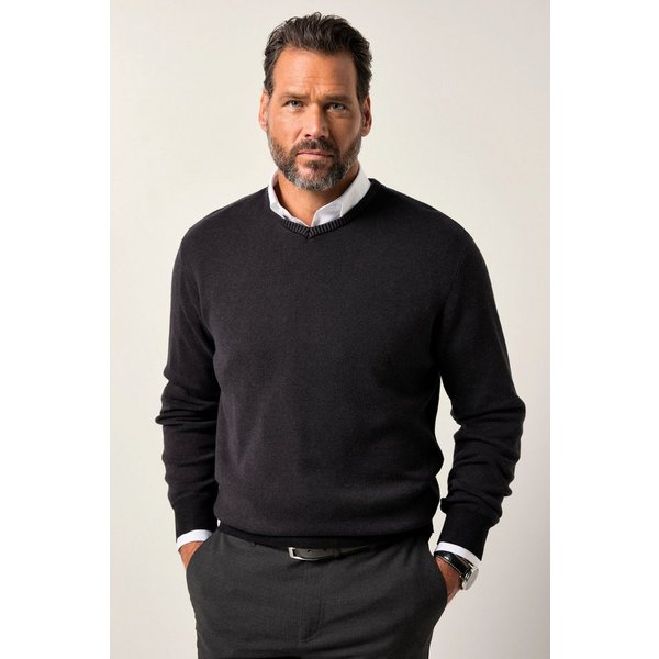 JP1880 Rundhalspullover Pullover CashmereTouch-Feinstrick V-Ausschnitt