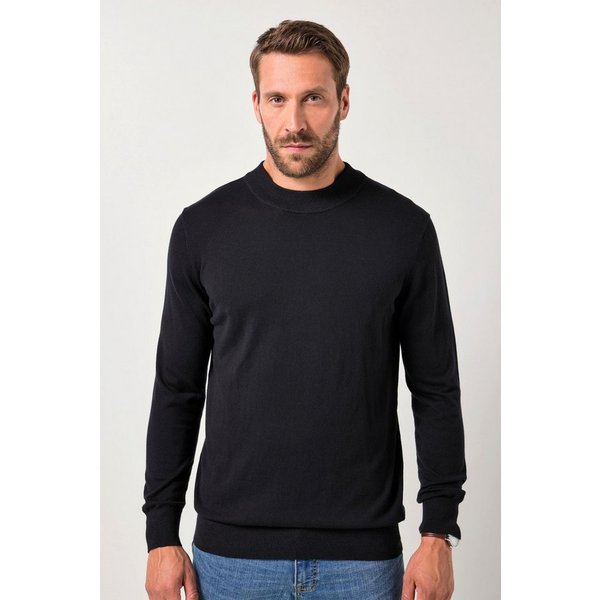 JP1880 Rundhalspullover Pullover recycelte Materialien Stehkragen
