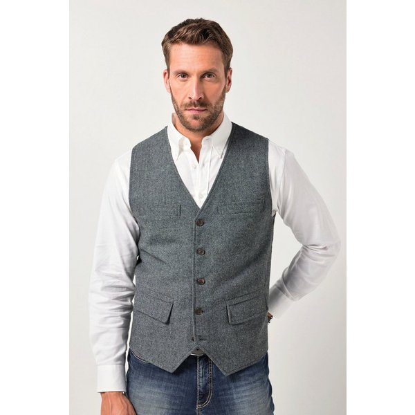 JP1880 Steppweste Weste Tweed FLEXNAMIC® Strickrücken