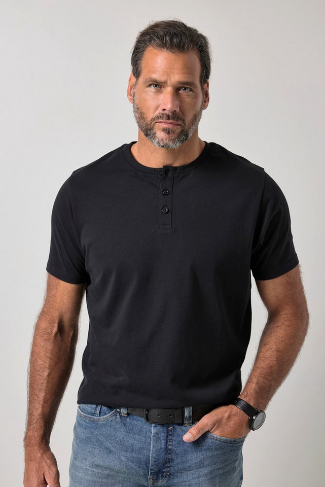 JP1880 T-Shirt Henley Basic Knopfleiste Halbarm – Bild 3 von 4
