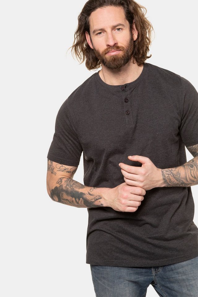 JP1880 T-Shirt Henley Basic Knopfleiste Halbarm – Bild 3 von 4