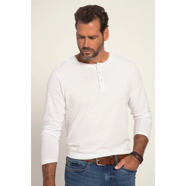 JP1880 T-Shirt Henley Basic Shirt Langarm Knopfleiste