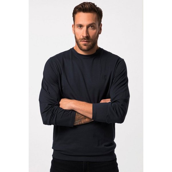 JP1880 T-Shirt Langarmshirt Bauchfit Basic Rundhals