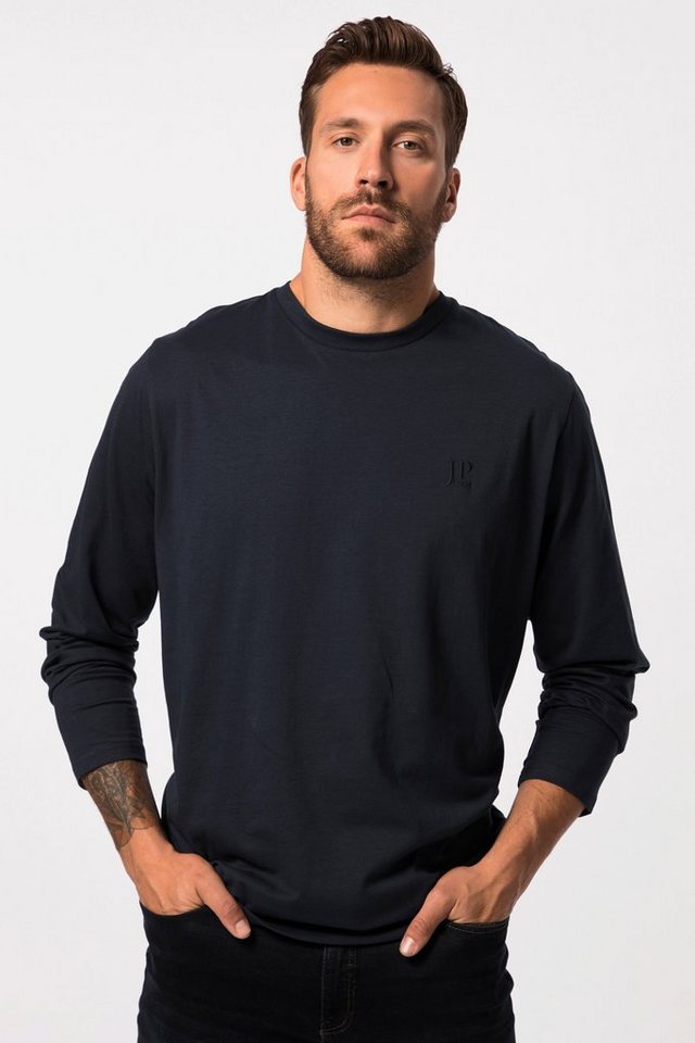 JP1880 T-Shirt Langarmshirt Bauchfit Basic Rundhals – Bild 3 von 4
