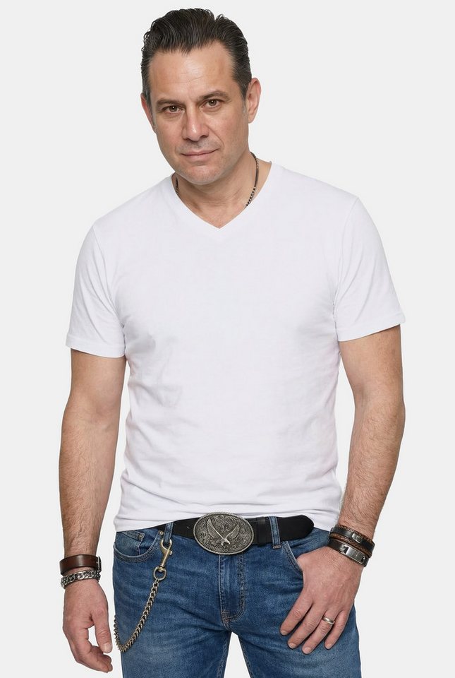JP1880 T-Shirt T-Shirt Basic V-Ausschnitt – Bild 3 von 4