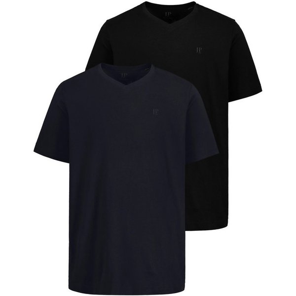 JP1880 T-Shirt T-Shirts Basic 2er-Pack V-Ausschnitt Halbarm (2-tlg)