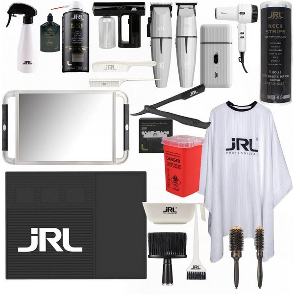 JRL Haarschneider Friseursets, Komplettset bestehend aus Clipper, Trimmer usw., Profi Barber Komplettset, kabellos & leistungsstark