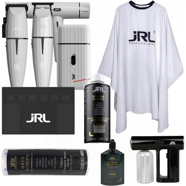 JRL Haarschneider Friseursets, Komplettset bestehend aus Clipper, Trimmer usw., Profi Barber Komplettset, kabellos & leistungsstark