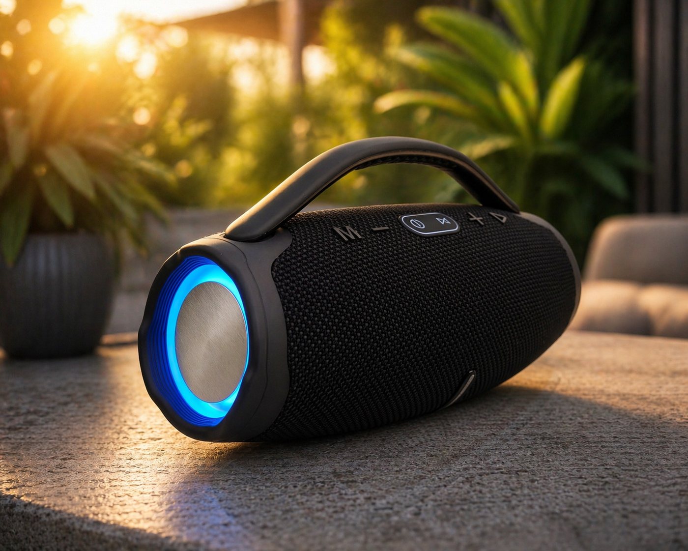 JTC-24 Mini Bluetooth LED BoomBox10 mit LED Farblichtern Bluetooth-Lautsprecher (Bluetooth, 10 W, 10 W Stereo Sound, Bluetooth, USB, AUX, microSD Kartenslot, TW – Bild 2 von 5