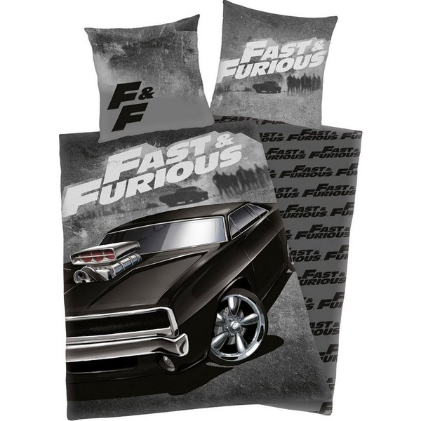 Jugendbettwäsche Fast & Furious, Renforcé, 2 teilig, mit coolem Motiv