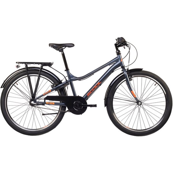 S’COOL Jugendfahrrad S'COOL troX, 3 Gang Shimano, Nabenschaltung, 26 Zoll, Jugendliche, mit Gepäckträger und Schutzblech