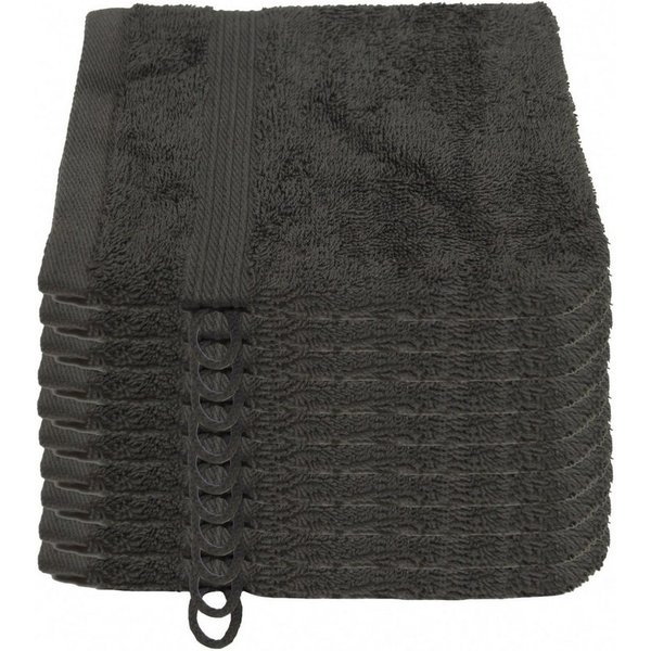 Julie Julsen Waschhandschuh 10-Waschhandschuh-Grau-Waschhandschuh 15 x 21 cm, (10-St)