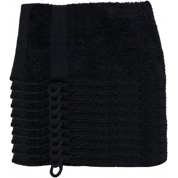 Julie Julsen Waschhandschuh 10-Waschhandschuh-Schwarz-Waschhandschuh 15 x 21 cm, (10-St)