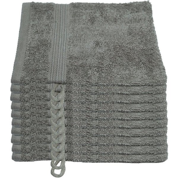 Julie Julsen Waschhandschuh 10-Waschhandschuh-Silbergrau-Waschhandschuh 15 x 21 cm, (10-St)