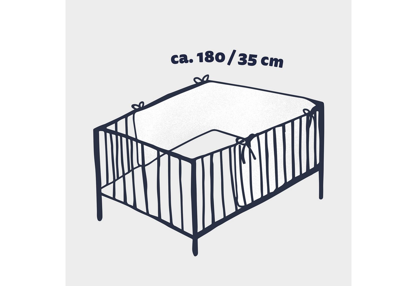 Julius Zöllner Bettnestchen Comfort Soft, Mit Bindebändern – Bild 5 von 5