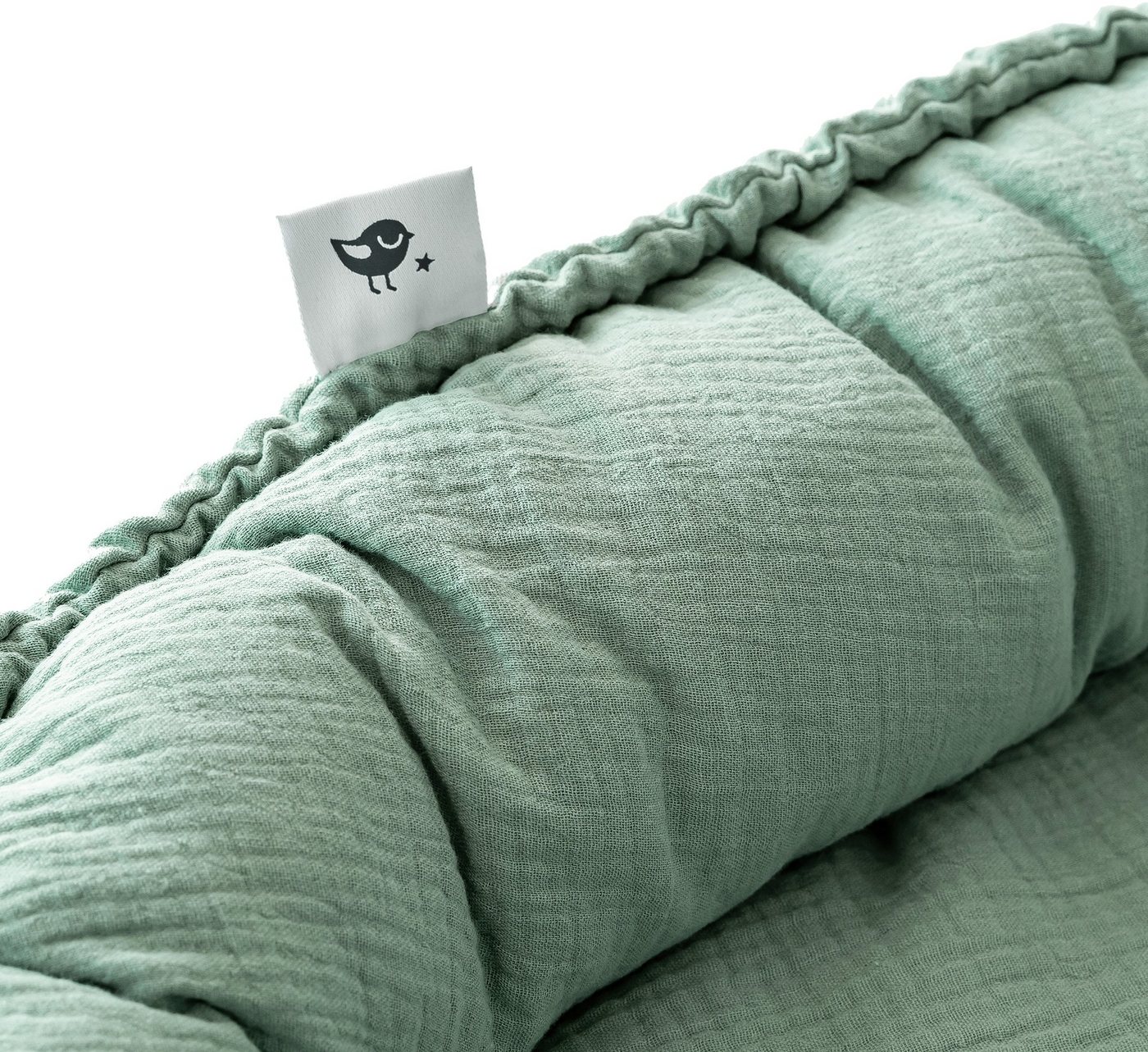 Julius Zöllner Kuschelnest NIDO, Musselin grün, Made in Germany – Bild 2 von 5