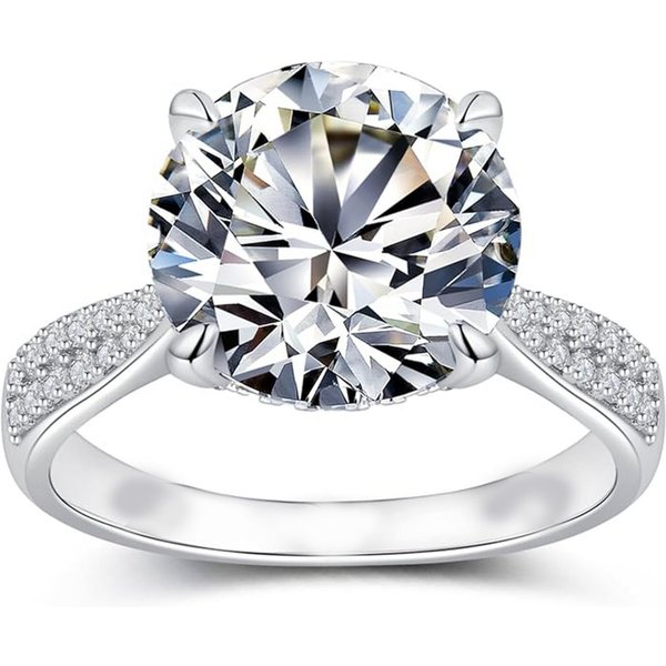 Jumpeak Diamantring 0,5ct~2ct E VS Lab Grown Diamant Ring,14K Gold,Verlobungsring, Jubiläumsring,Hochzeitsgeschenk,Geburtstag,Kommunion Geschenk
