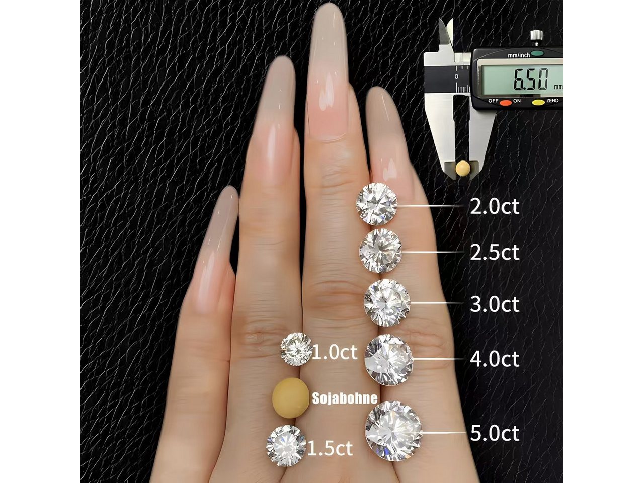 Jumpeak Diamantring 0,5ct~2ct E VS Lab Grown Diamant Ring,14K Gold,Verlobungsring, Jubiläumsring,Hochzeitsgeschenk,Geburtstag,Kommunion Geschenk – Bild 5 von 5